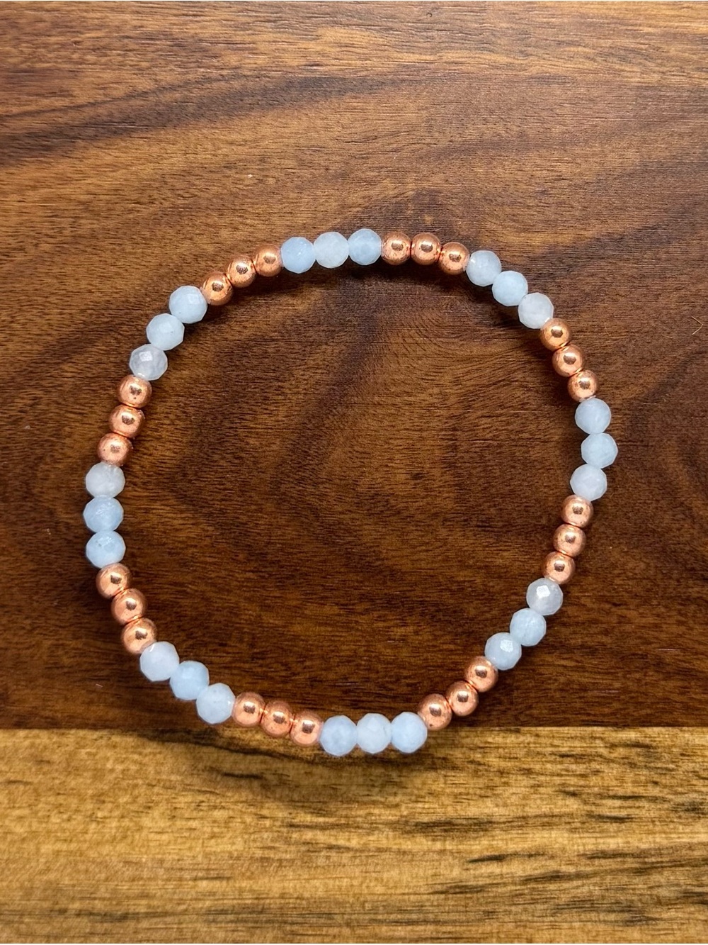 ✨ Handmade Aquamarine Stretch Bracelet ✨